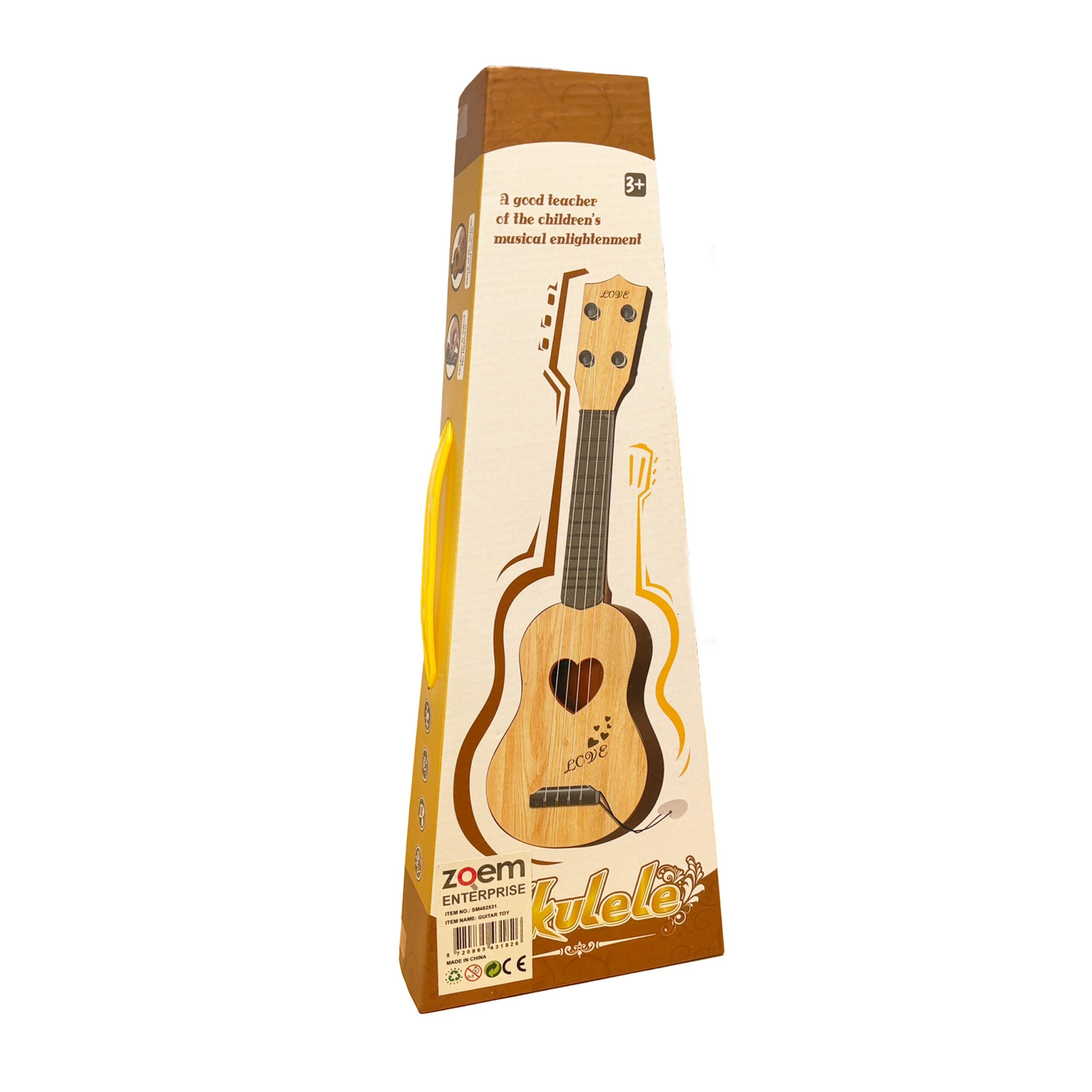 Speelgoed Gitaar/Ukelele lichtbruin - Afbeelding 3
