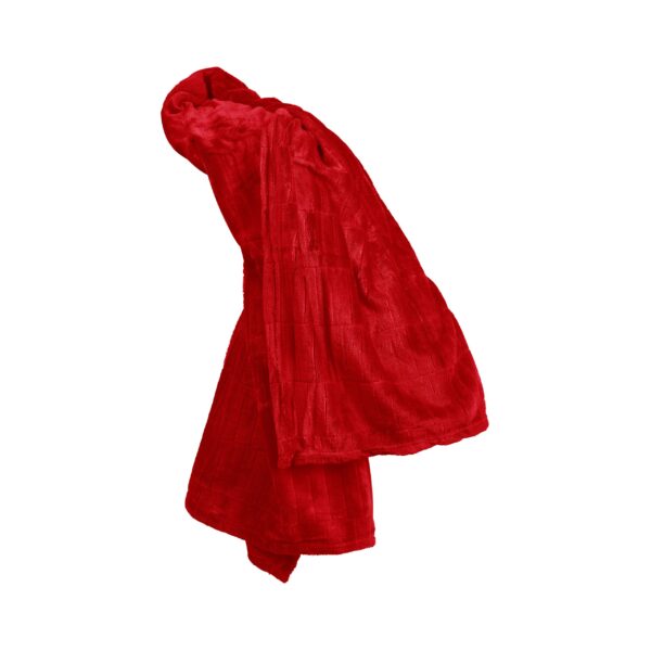Fleecedeken-Plaid Rood 150 x 200 cm - Afbeelding 2